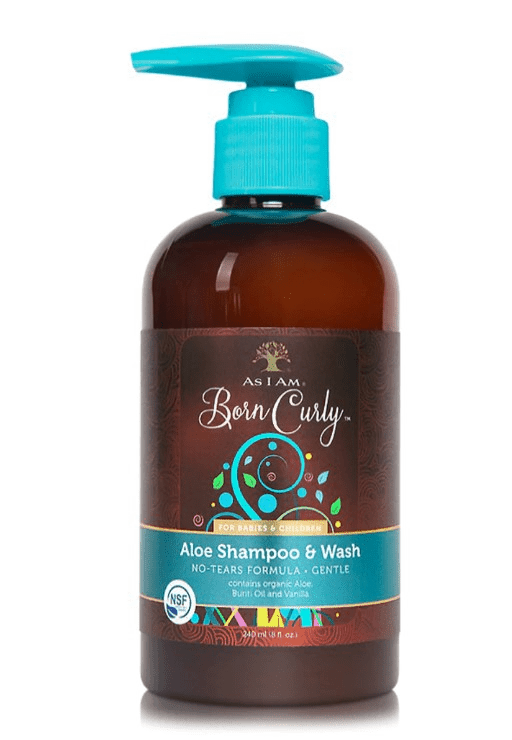 AS I AM BORN CURLY ALOE SHAMPOO &amp; WASH 8OZ