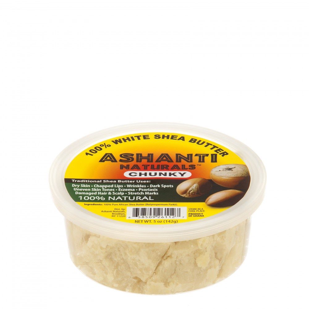 ASHANTI NATURALS 100% AFRICAN SHEA BUTTER CHUNKY 5OZ