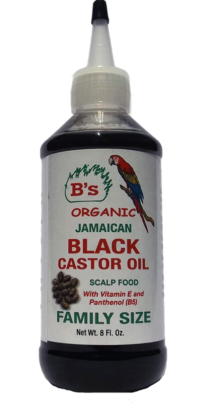 B'S ORGANIC JAMAICAN BLACK CASTER OIL FAMILY SIZE 8OZ #3050G