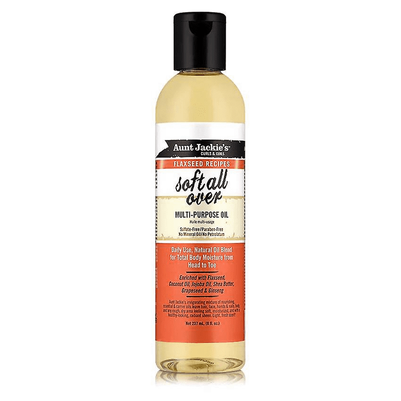 AUNT JACKIES FLAXSEED SOFT ALL OVER MULTI PURPOSE OIL 8OZ