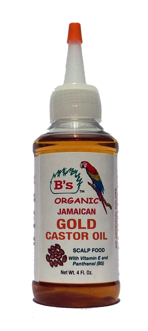 B'S ORGANIC JAMAICAN GOLD CASTOR OIL 4OZ #3050