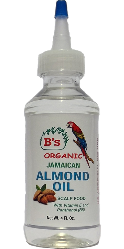 B'S ORGANIC JAMAICAN ALMOND OIL 4OZ #3070