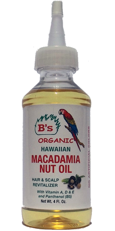 B'S ORGANIC MACADAMIA NUT OIL 4OZ