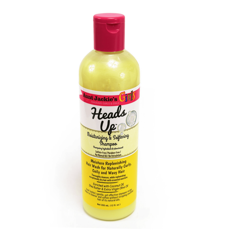 AUNT JACKIES GIRLS HEADS UP MOISTURE &amp; SOFTENING SHAMPOO 12OZ