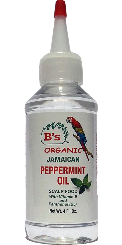 B'S ORGANIC JAMAICAN PEPPERMINT OIL 4OZ #3088