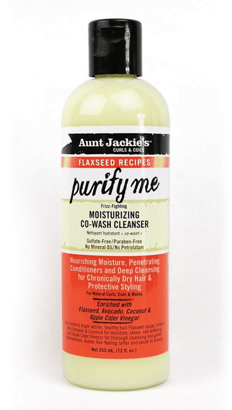 AUNT JACKIES FLAXSEED PURIFY ME MOIST CO WASH CLEANSE 12OZ