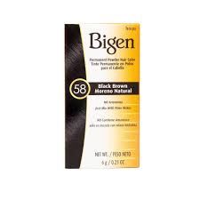 BIGEN HAIR COLOR BROWN BLACK #58 6G
