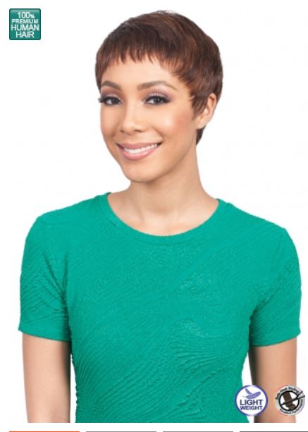 BOBBI BOSS BREE 100% HUMAN HAIR WIG, Color: #FS1B/30