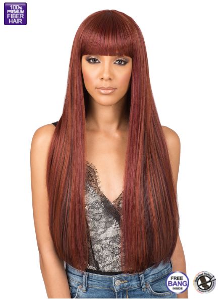 BOBBI BOSS PORSHA SYNTHETIC WIG, Color: #BLBK