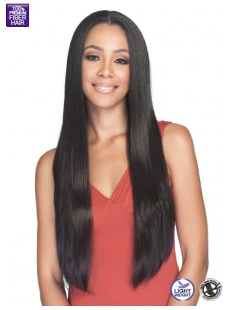 BOBBI BOSS SHELBY LACE SYNTHETIC WIG, Color: #1
