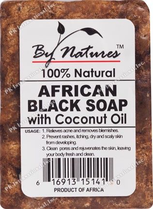 BY NATURES 100% NATURAL AFRICAN BLACK SOAP COCONUT OIL 7OZ