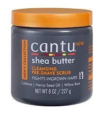 CANTU MENS SHEA BUTTER CLEANSING PRE-SHAVE SCRUB 8OZ