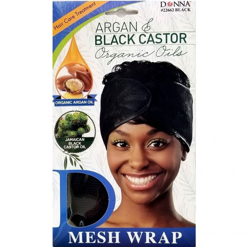 DONNA MESH WRAP ARGAN &amp; BLACK CASTOR - BLK