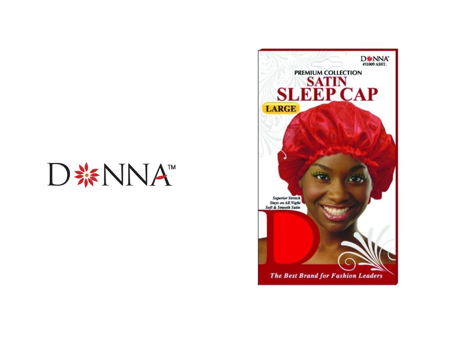 DONNA TITAN SATIN SLEEP CAP LARGE ASSORT