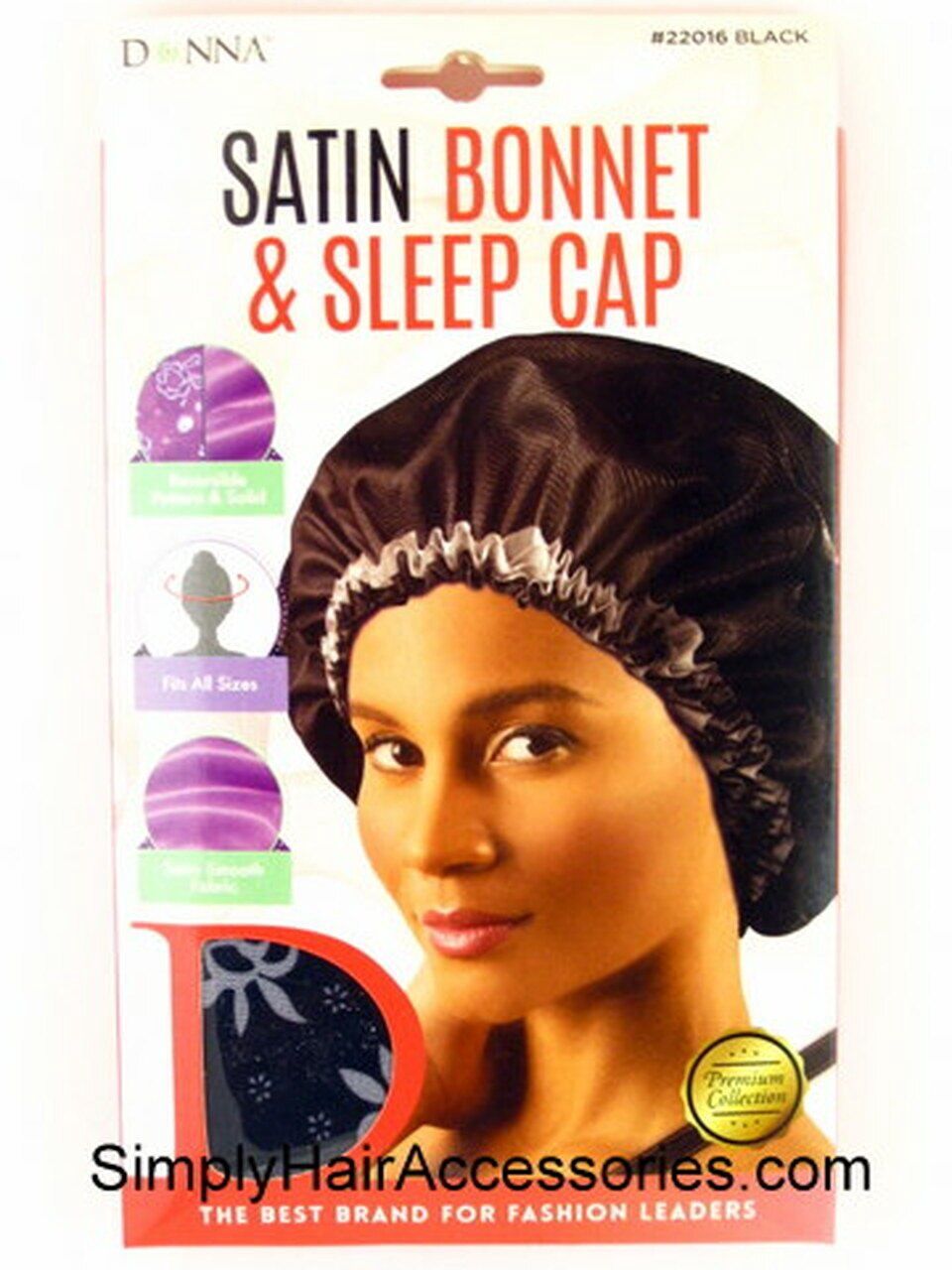 DONNA TITAN SATIN BONNET AND SLEEP CAP