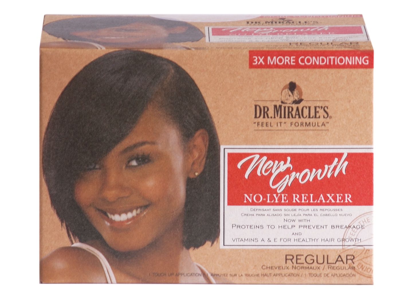 DR. MIRACLES NEW GROWTH NO LYE RELAXER REGULAR 1 TOUCH UP APP