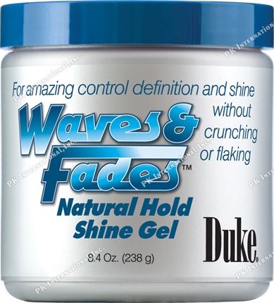 DUKE WAVES &amp; FADES NATURAL HOLD SHINE GEL 8.4OZ