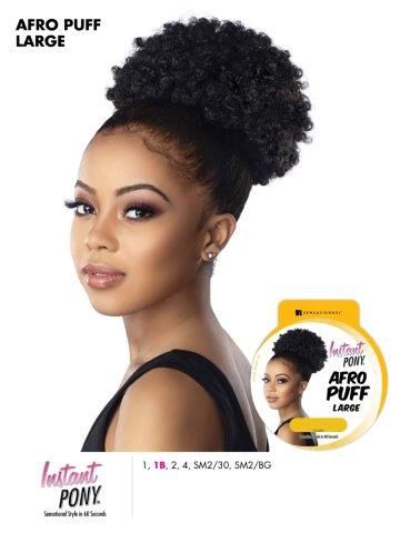 INSTANT PONY AFRO PUFF LARGE, Color: 1