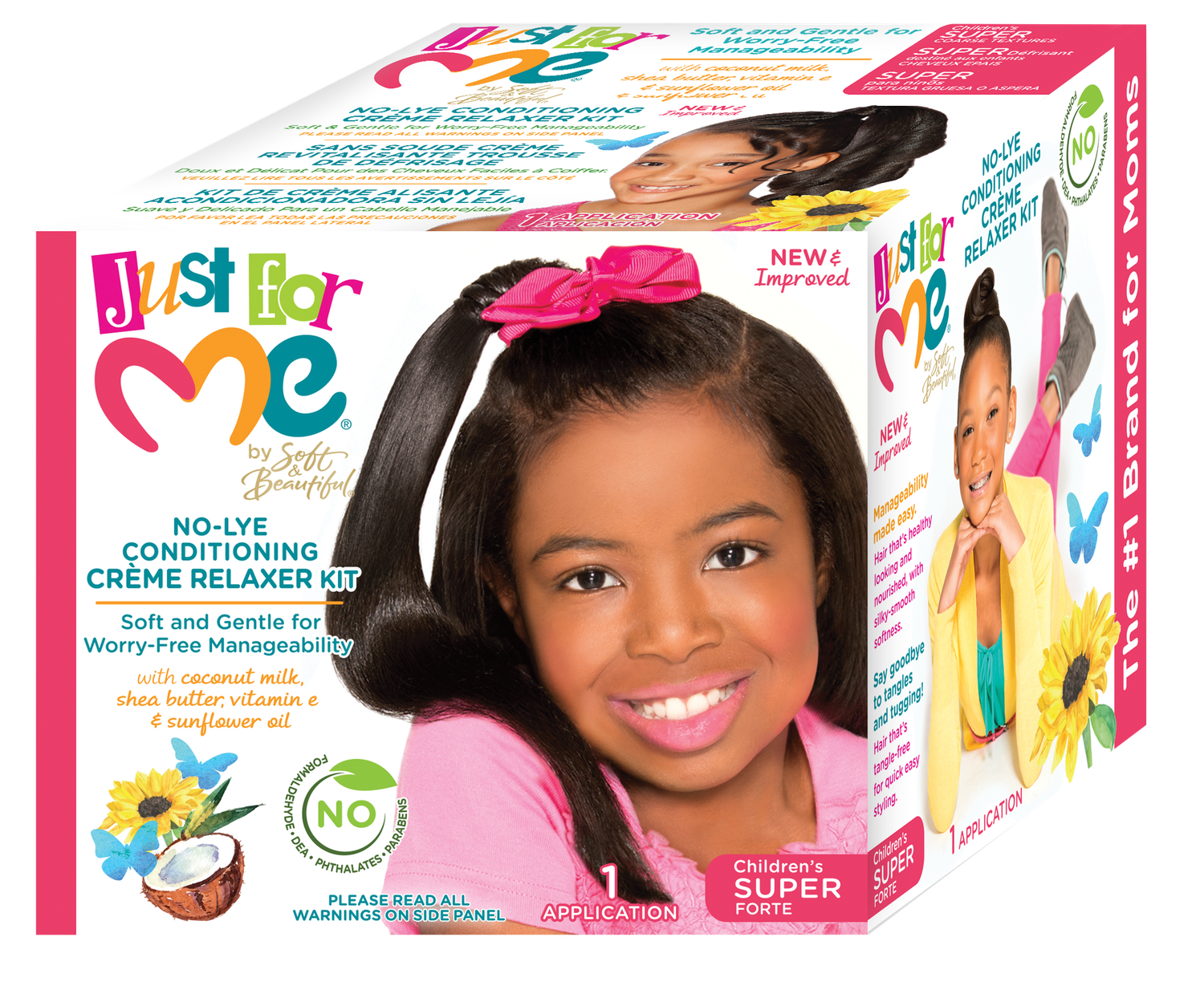 JUST FOR ME NO-LYE CONDITIONING CRÈME RELAXER KIT (SUPER)