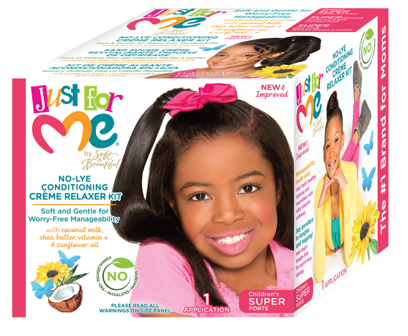 JUST FOR ME NO-LYE CONDITIONING CRÈME RELAXER KIT (SUPER)