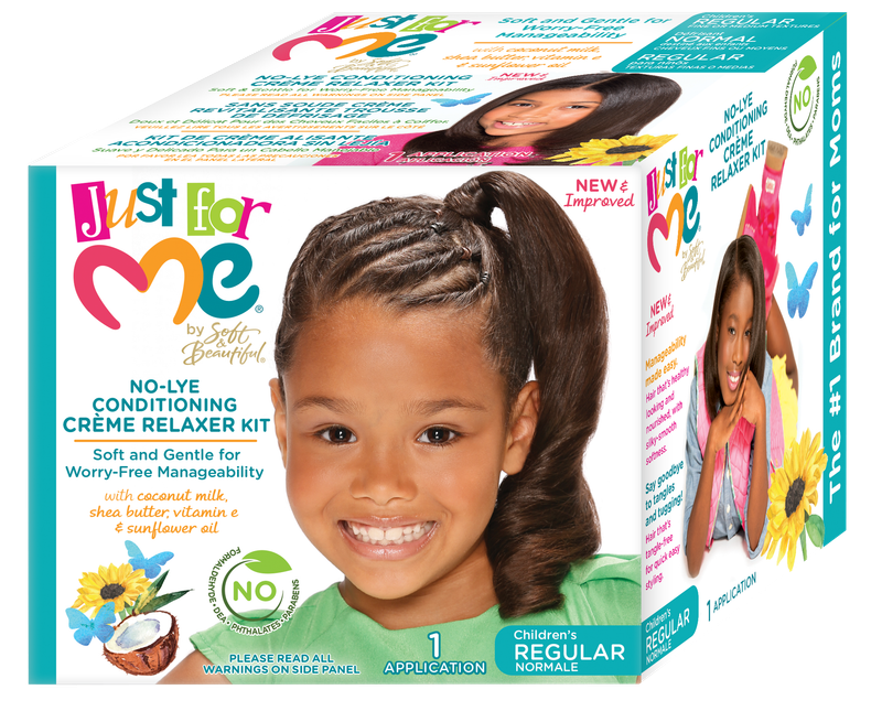 JUST FOR ME NO-LYE CONDITIONING CRÈME RELAXER KIT (REGULAR)