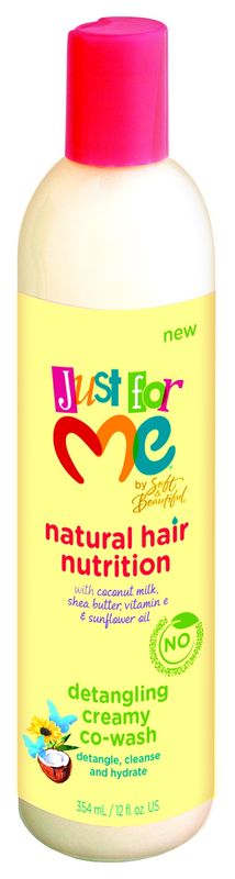 JUST FOR ME NATURAL HAIR NUTRITION DETANGLING CREAMY CO-WASH 12OZ