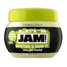 LETS JAM MOISTURE&amp;SHINE GEL MEGA HOLD 9OZ