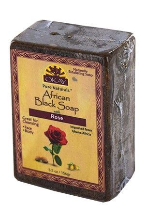 OKAY AFRICAN BLACK SOAP ROSE 5.5OZ