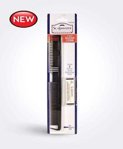 SCALPMASTER 2-WAY RAZOR COMB W/ 5 BLADES