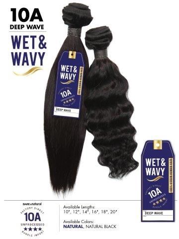 SENSATIONNEL HH WET &amp; WAVY DEEP WAVE 14­10A VIRGIN HAIR NATURAL