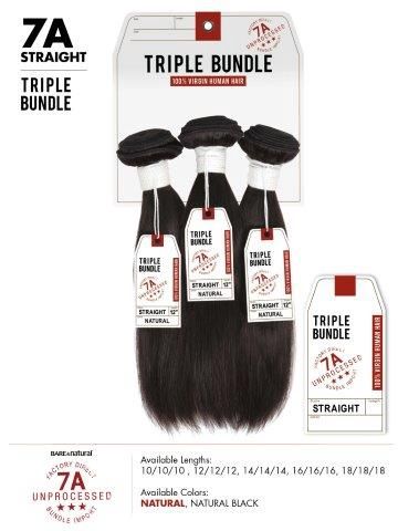 SENSATIONNEL HH STRAIGHT 18,18,18" ­TRIPLE VIRGIN HAIR NATURAL