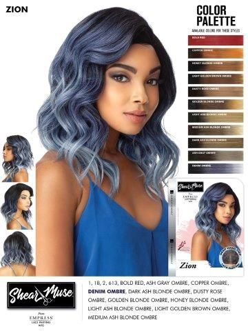 SENSATIONNEL LACE PARTING "ZION" WIG (SHEAR MUSE), Color: 1B