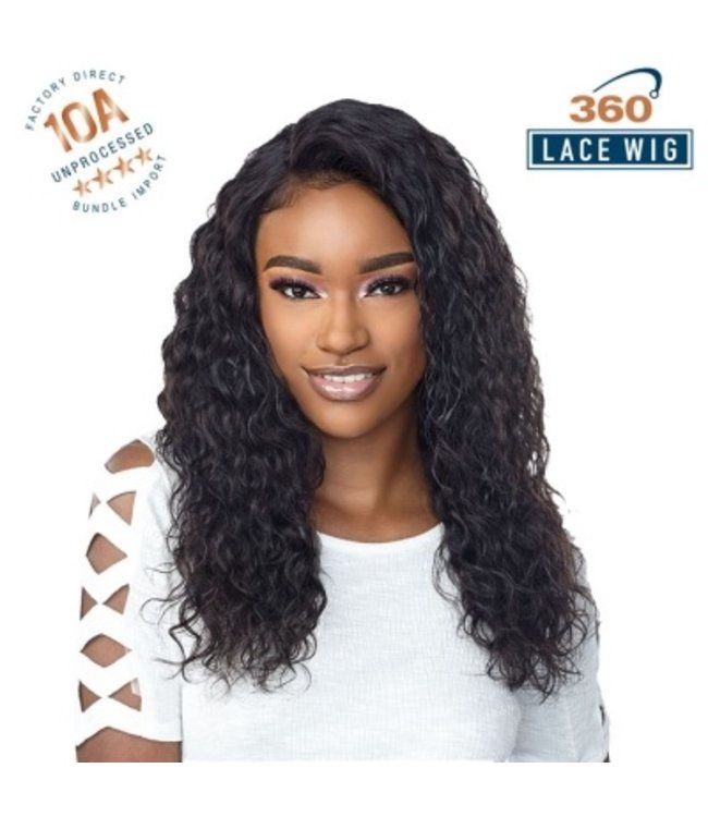 SENSATIONNEL LH 360 10A LACE WIG HUMAN HAIR, Attribute 1: #NATURAL, Attribute 2: 20", Attribute 3: BOHEMIAN