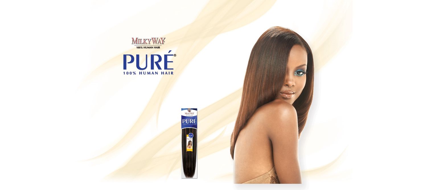 SHAKE N GO MILKY WAY YAKI WAVE PURE 100% Human Hair, Color: 4, Size: 12