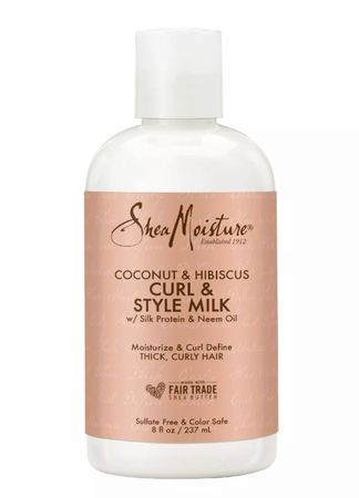 SHEA MOISTURE COCONUT &amp; HIBISCUS CURL &amp; SHINE STYLE MILK 8OZ