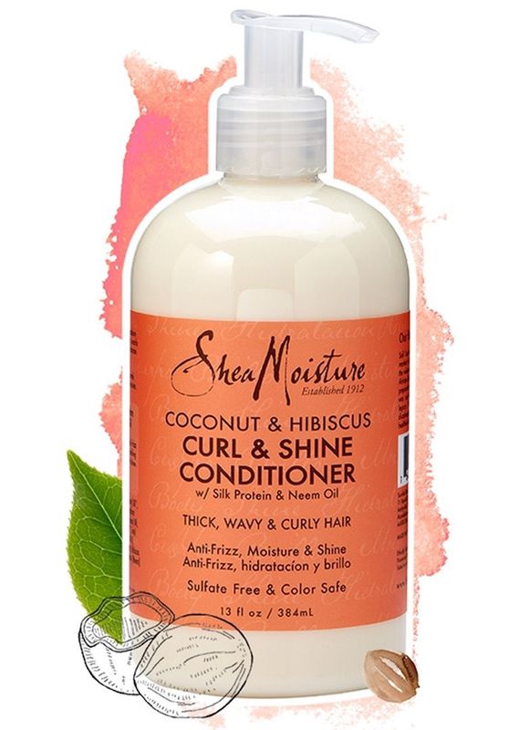 SHEA MOISTURE COCONUT &amp; HIBISCUS CURL &amp; SHINE CONDITIONER 13 OZ