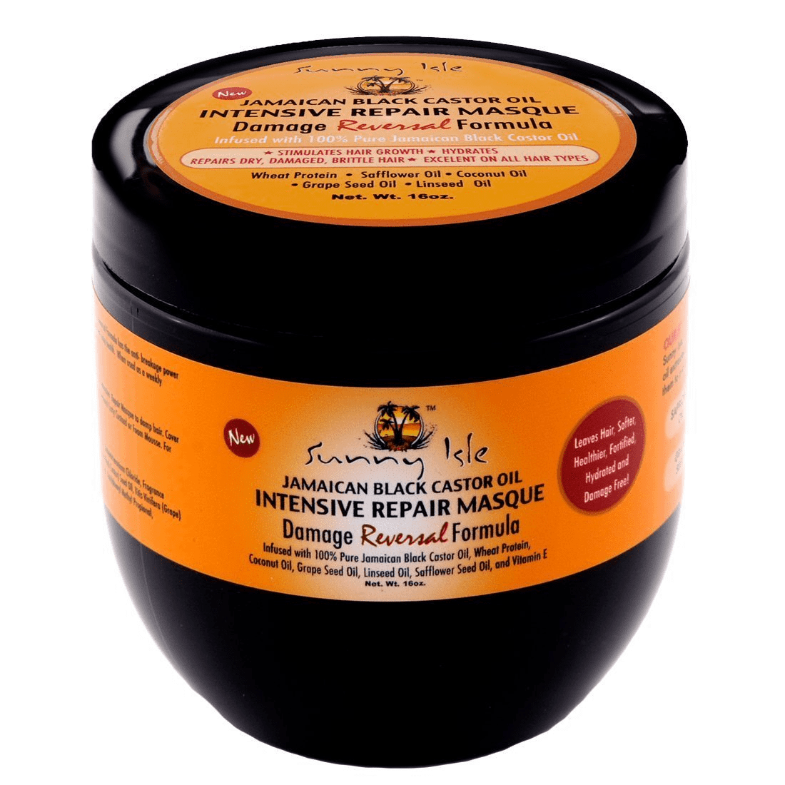 SUNNY ISLE JAMAICAN BLACK CASTOR OIL INTENSIVE REPAIR MASQUE 16OZ