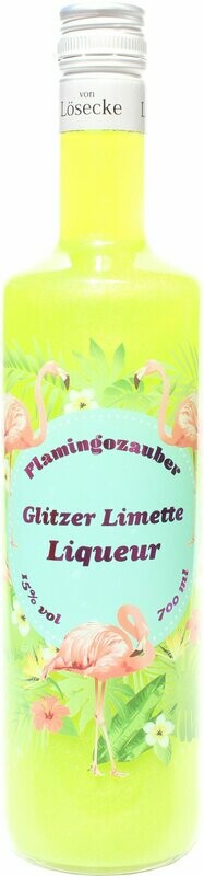 Glitzerlikör Glitzerlikör "Flamingozauber" Limette