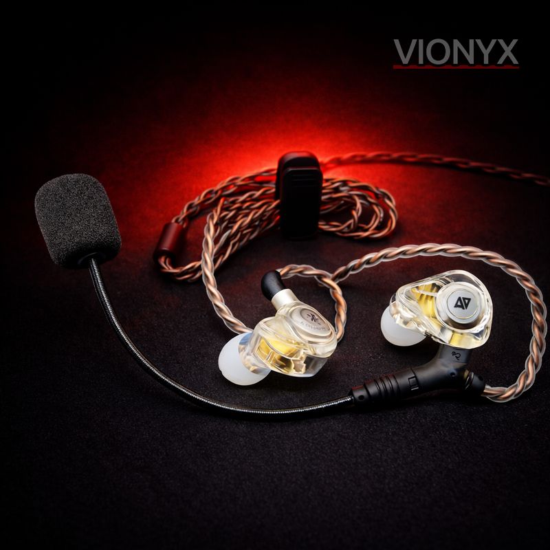 EDX-PRO in-ear intercom headset. 1.2m XLR 4p