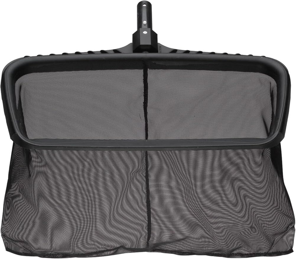 Ocean Blue Deep Heavy Duty Bag Leaf Rake with long wear mesh screen