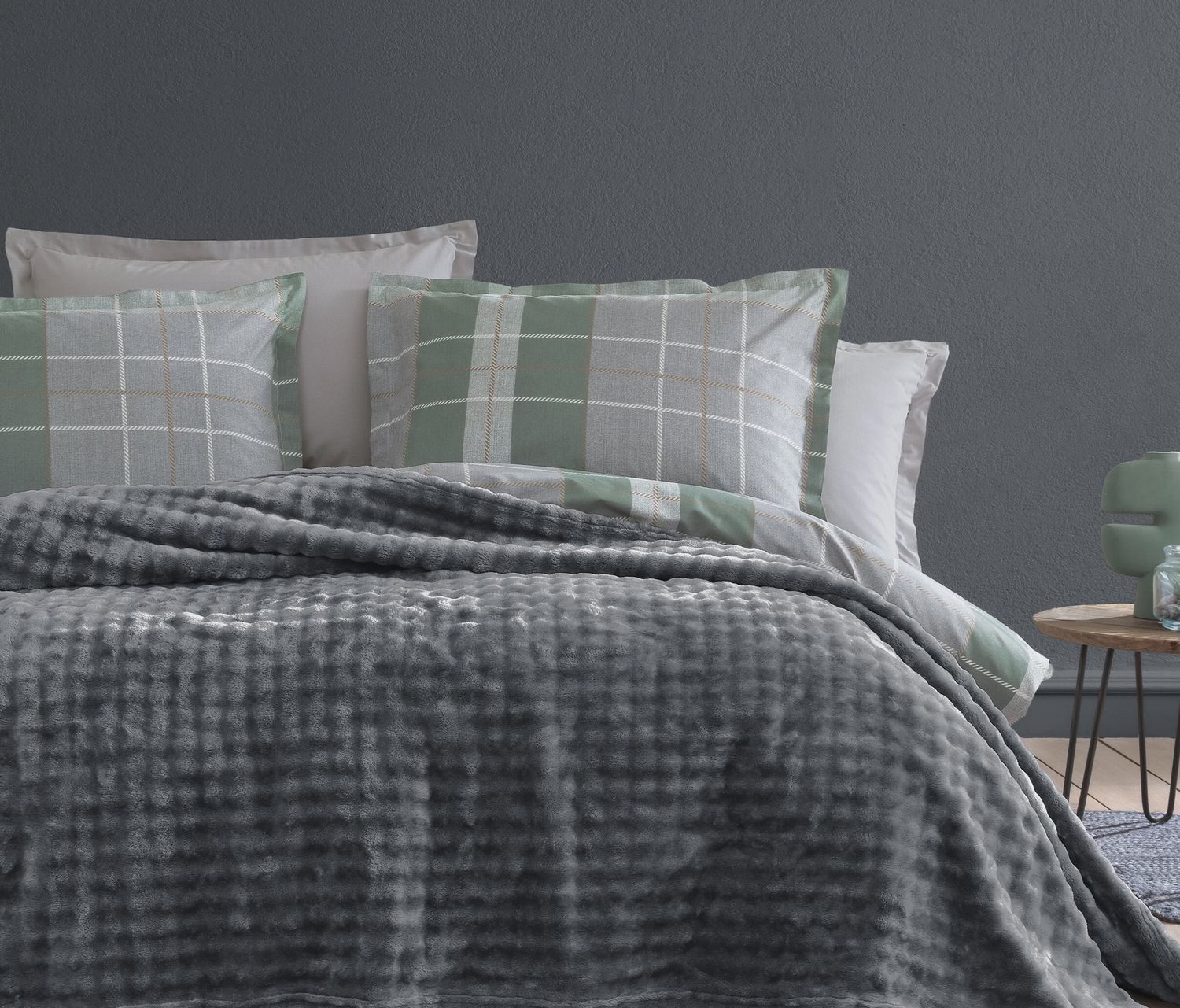 BLERA WELLSOFT BLANKET, Size: QUEEN SIZE, color: ANTHRACITE