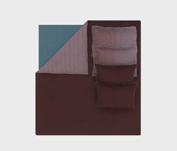 LISA VELVET SATEEN DUVET COVER SET, Size: KING SIZE, color: BURGUNDY