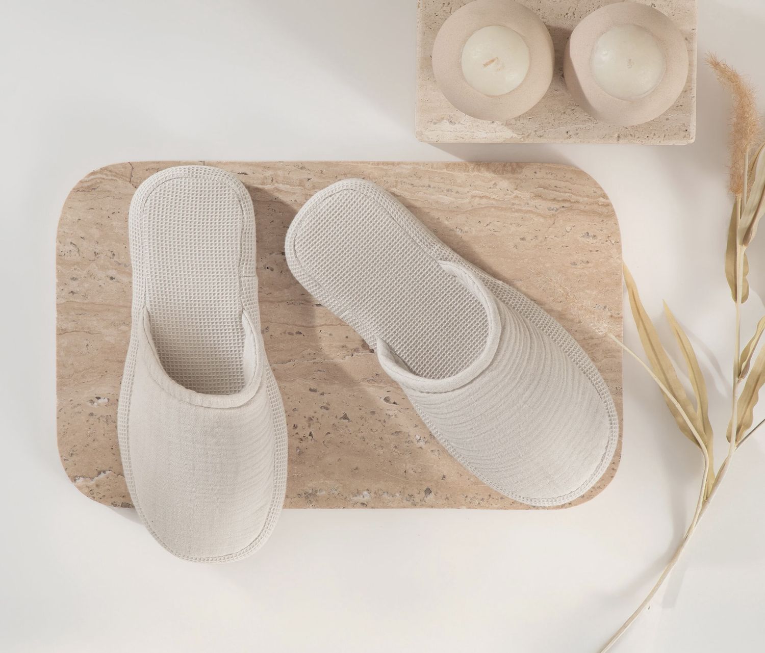 HAROLD MUSLIN SLIPPER, Size: 36-38, color: LINEN