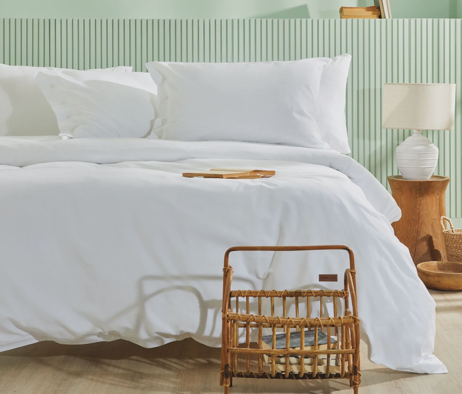 PLAIN WASHABLE DUVET COVER SET, color: OPTIC WHITE