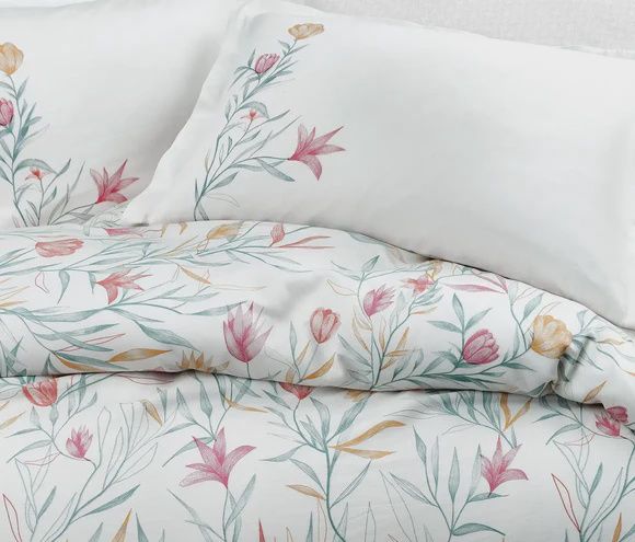 JULY SATEEN DUVET COVER SET, Size: KING SIZE, color: ECRU