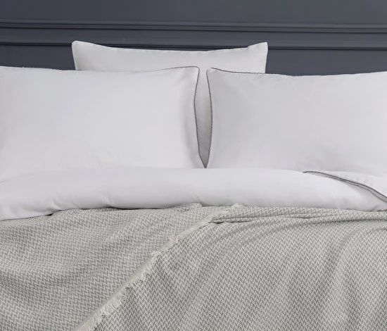 ELFRID CREPE STRAPPY DUVET COVER SET, Size: KING SIZE, color: ANTHRACITE