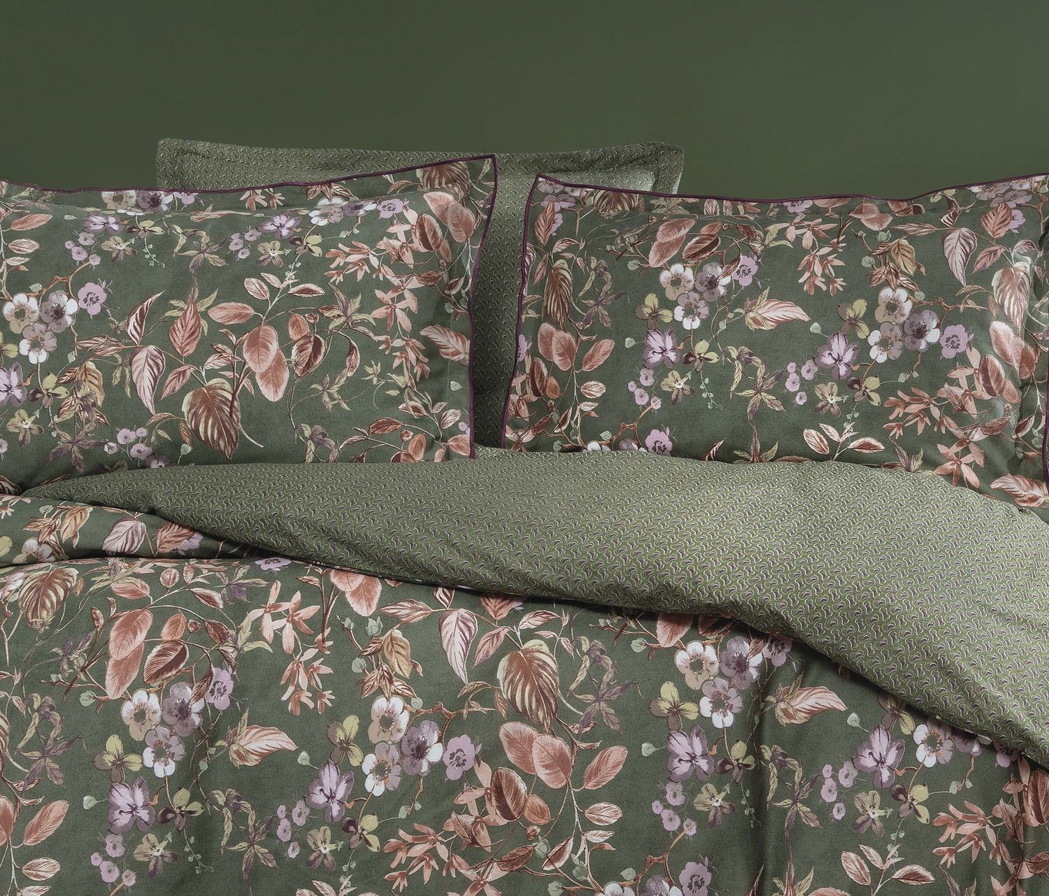 OLENDER RANFORCE DUVET COVER SET, Size: KING SIZE, color: GREEN