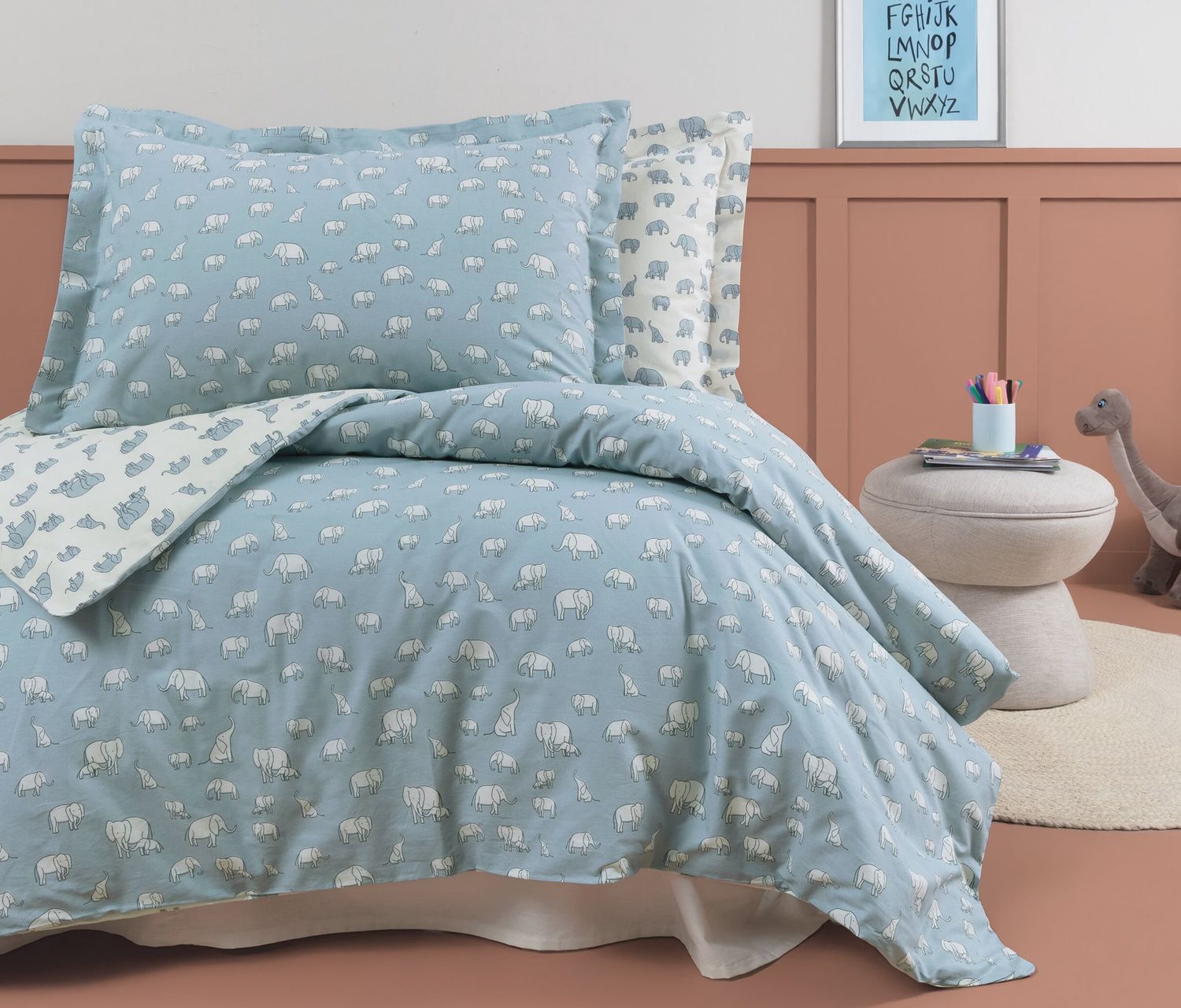 POVEY RNF DUVET COVER SET, Size: SINGLE SIZE, color: BLUE