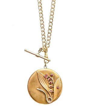 Vintage Deco Red Crystal Locket