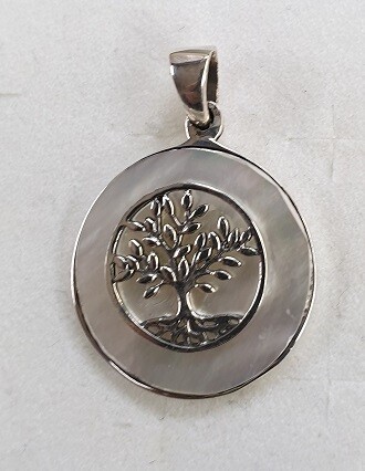 OLIVE TREE silver and mother of pearl OLIVE TREE silver and mother of pearl